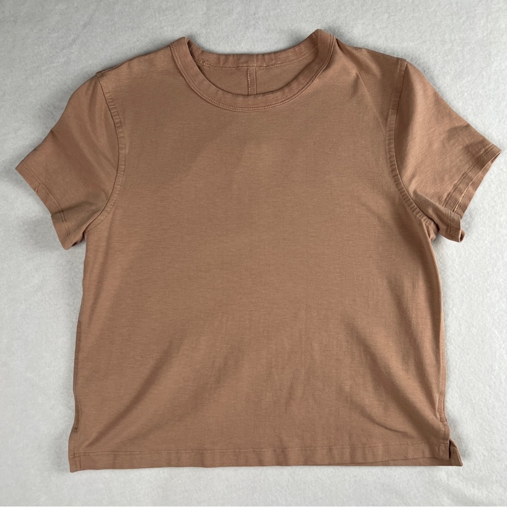Lululemon Women's Classic Fit‎ Cotton Blend Tee Pink Clay XXS - Picture 2 of 7
